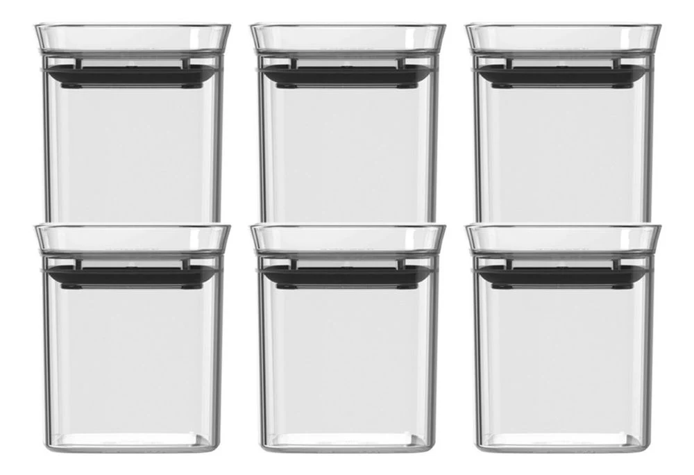 Conjunto 6 Potes Herméticos Para Temperos Condimentos 150ml OU