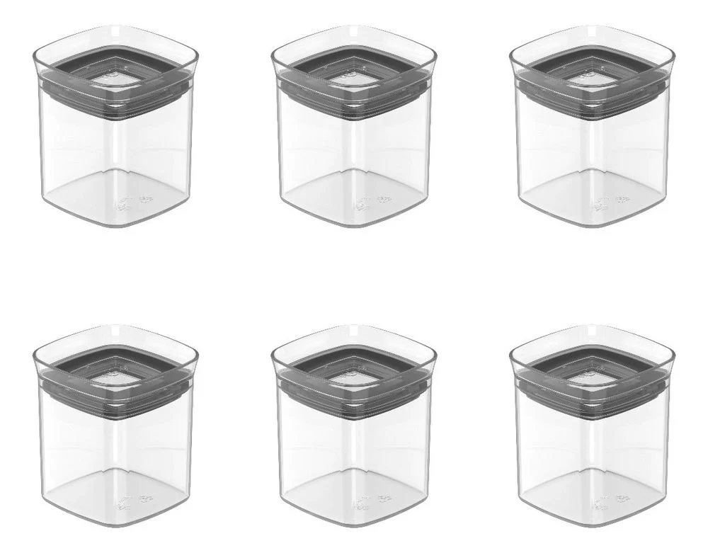 Conjunto 6 Potes Herméticos Para Temperos Condimentos 150ml OU