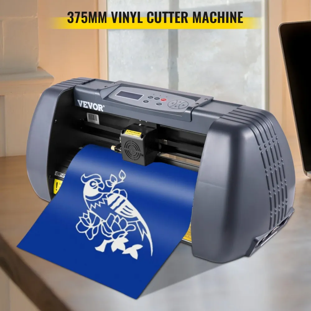Cortadora de Vinil VEVOR 375mm com Ajuste de ç e Velocidade