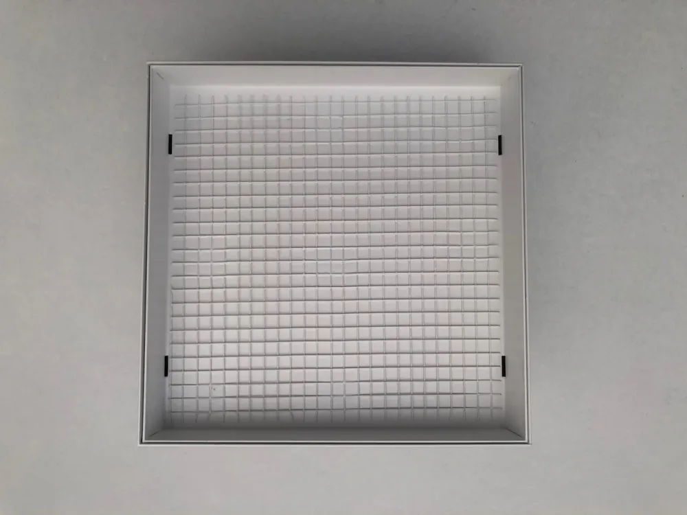 Cápsula de limpeza 17 x 17cm branco para limpeza ou inserção de colagem