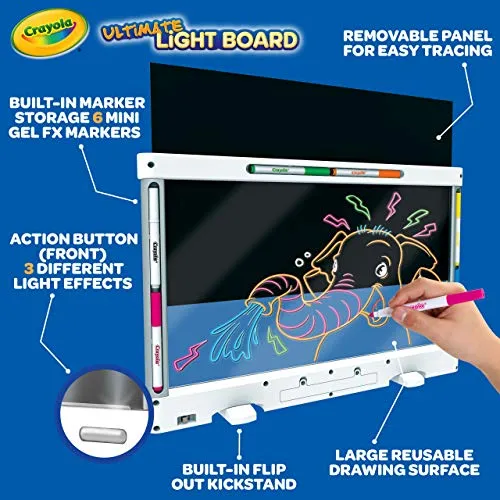 Crayola Ultimate Light Board, tablet de dibujo, regalo para niños, edad 6, 7, 8, 9