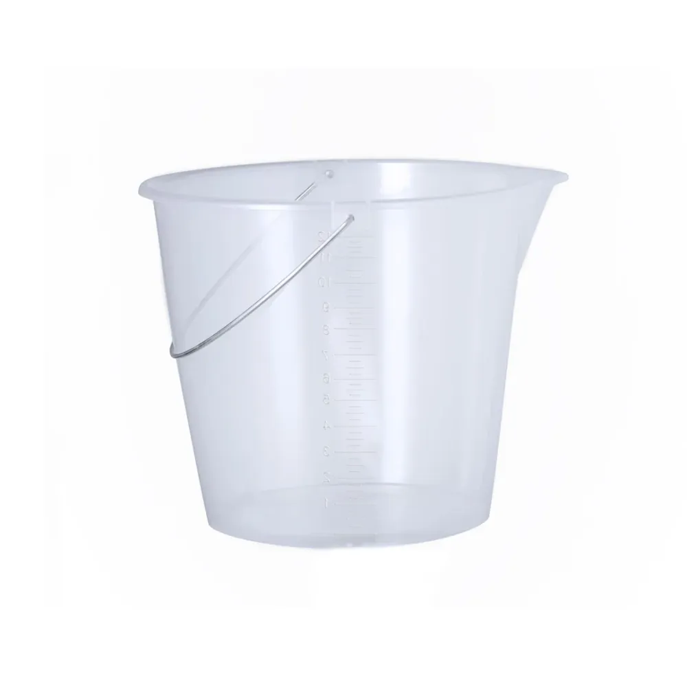 Cubo Medidor Transparente 11L com Asa Metálica