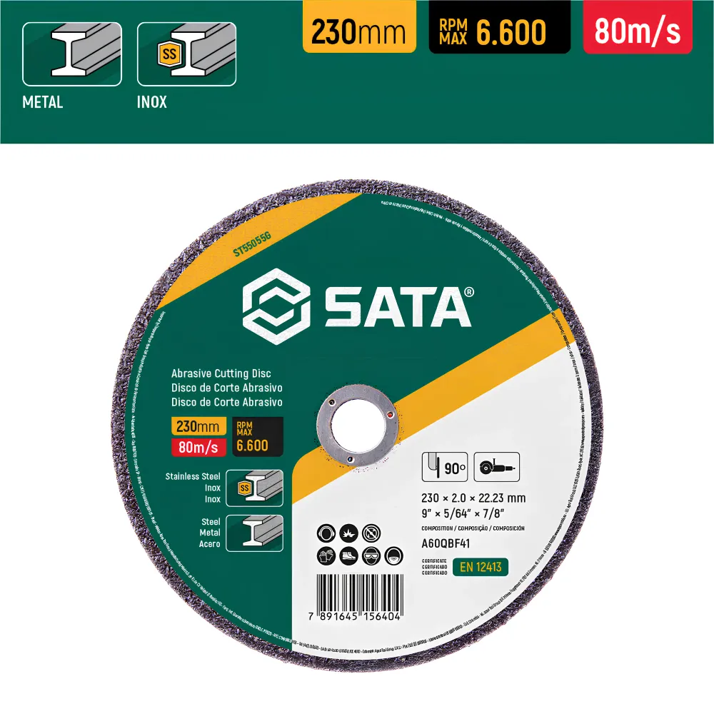 Disco Corte Abrasivo Metal/Inox 9"X2,0Mm ST55055G Sata
