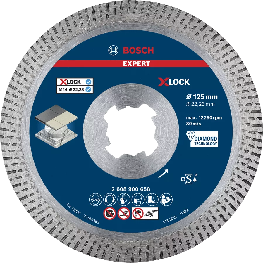 Disco de lixa de diamante 125mm Expert Hard Ceramic Bosch