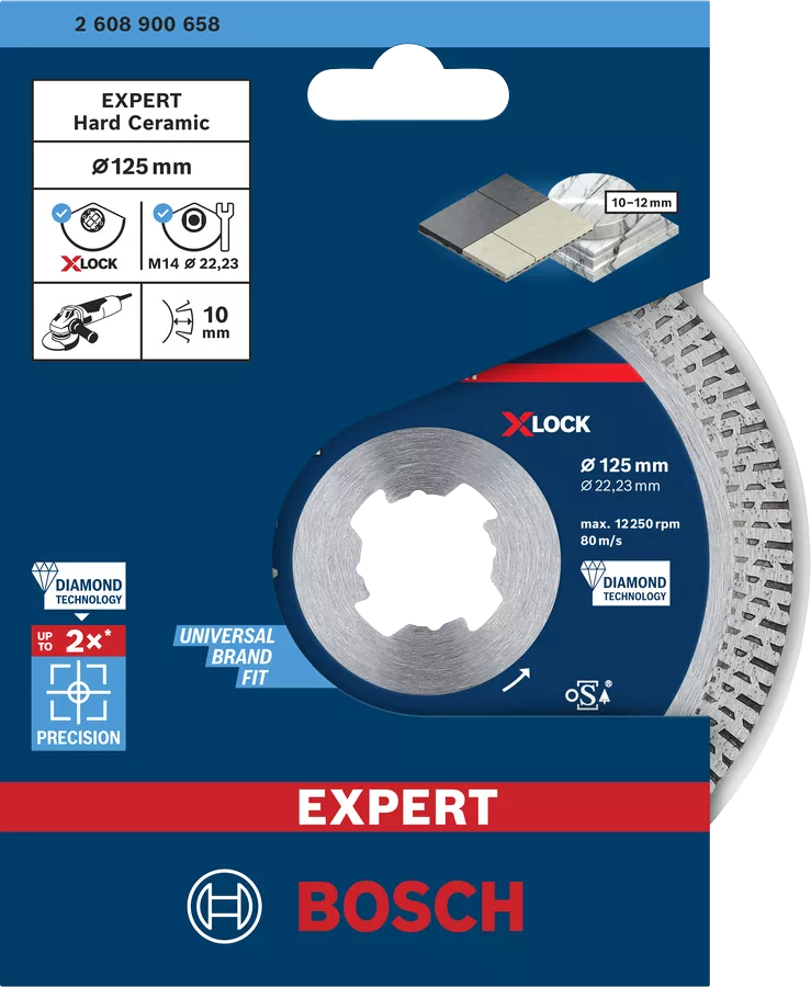 Disco de lixa de diamante 125mm Expert Hard Ceramic Bosch