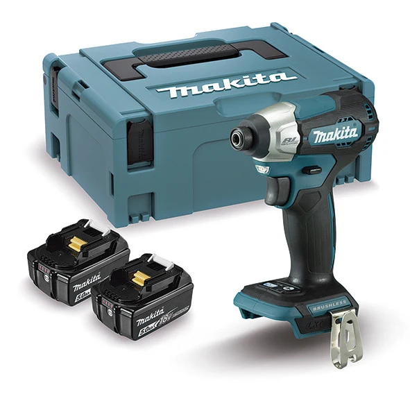 Driver de impacto 18V LTX 140Nm + 2bat 5Ah + Carregador + Maleta Makita DTD157RTJ