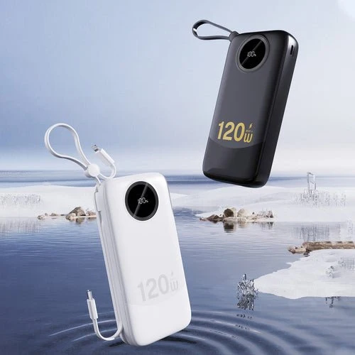 Dudao K13Pro Powerbank 20000 mAh, cabo integrado - Preto