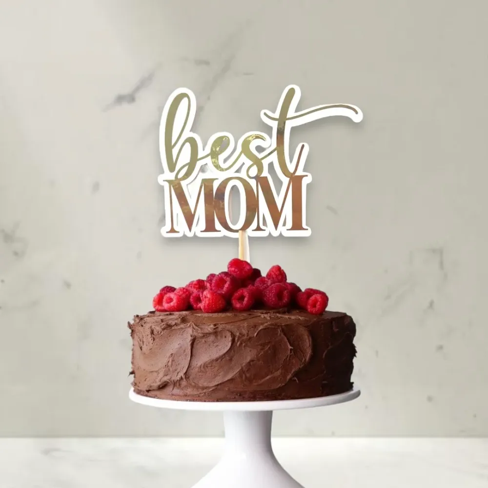 Cake Topper “Best Mom” Dulce y Mexicano