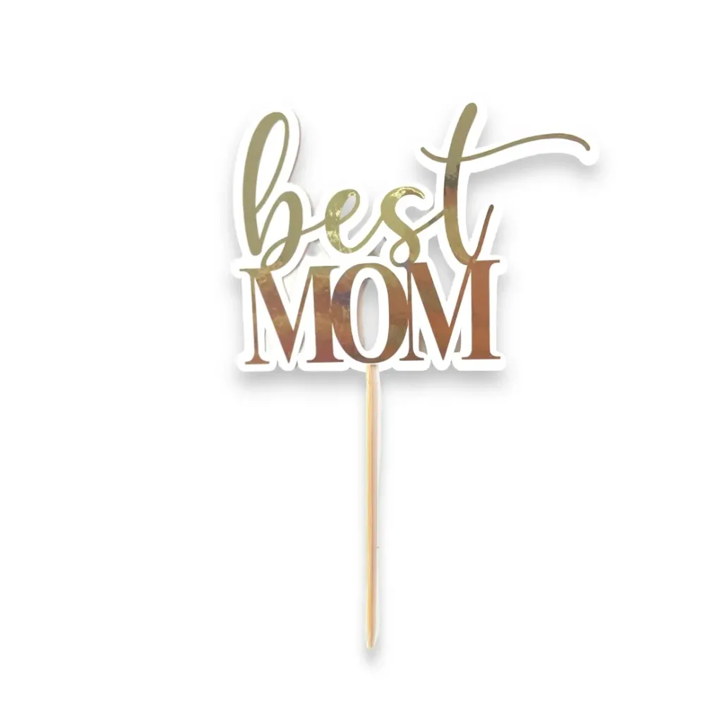 Cake Topper “Best Mom” Dulce y Mexicano