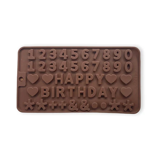 Molde de silicon HAPPY BIRTHDAY y números Dulce y Mexicano