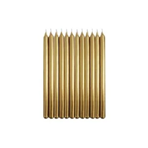 12 Velas Color Oro Dulce y Mexicano