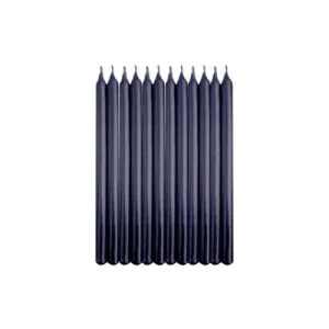 12 Velas Perlado Color Negro Dulce y Mexicano
