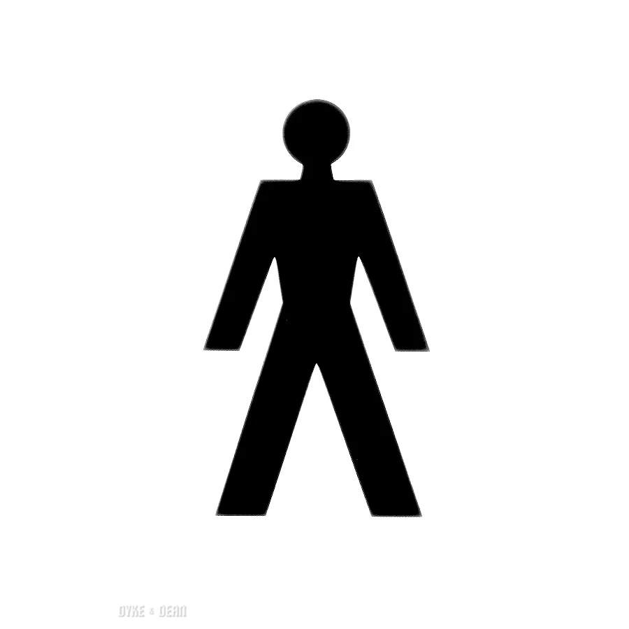 SINAL DE WC MASCULINO TERMOPLÁSTICO BRANCO DYKE & DEAN