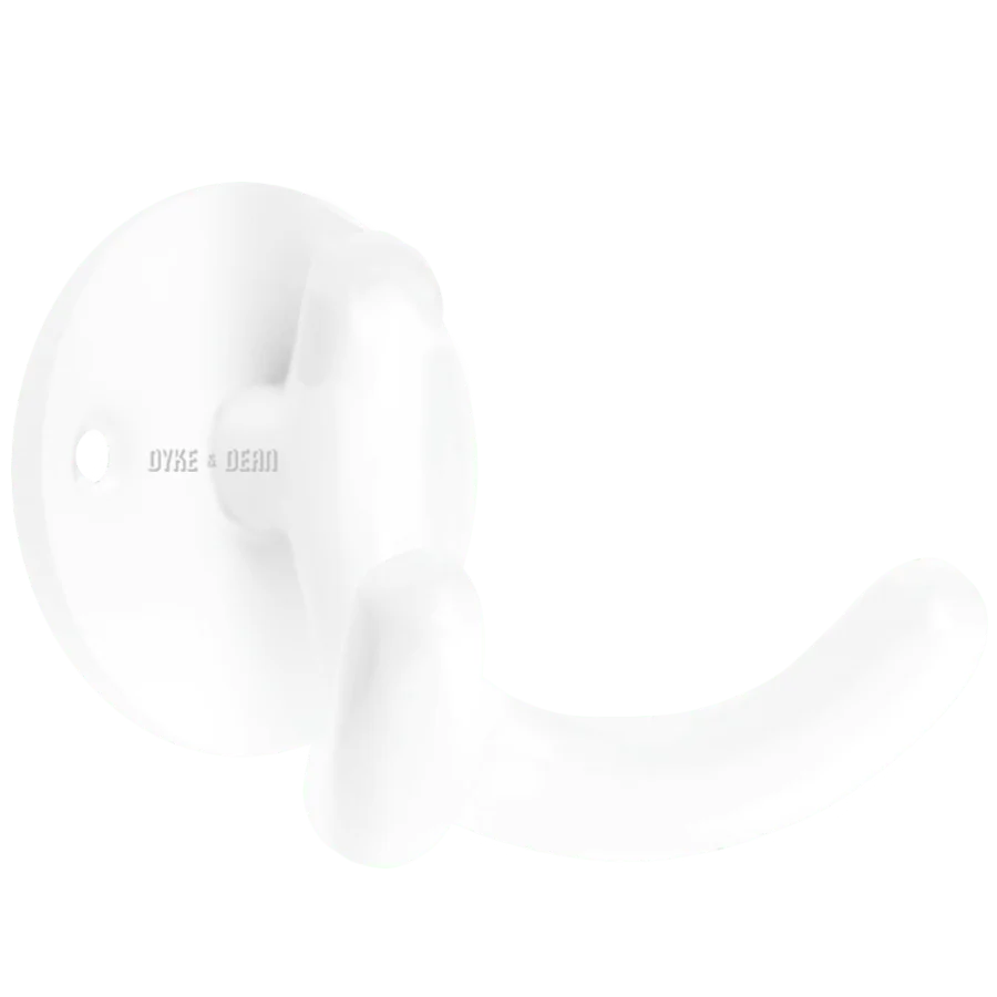 WHITE KNOB DOOR HOOK DOUBLE DYKE & DEAN