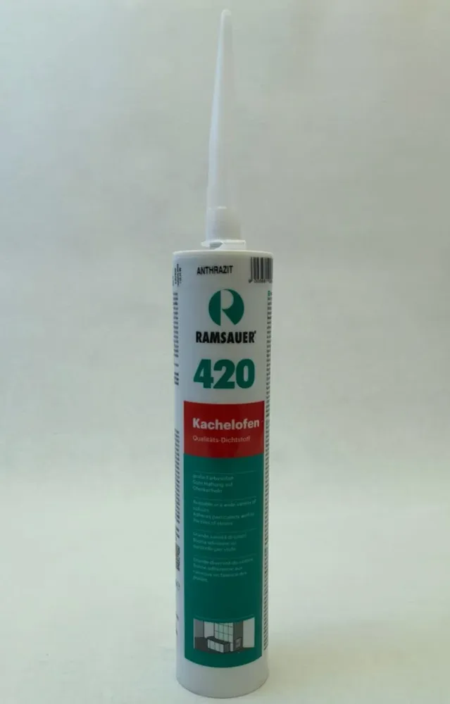 Elastic Grout Acrylic em cinza escuro para lareira e fogão em cartucho