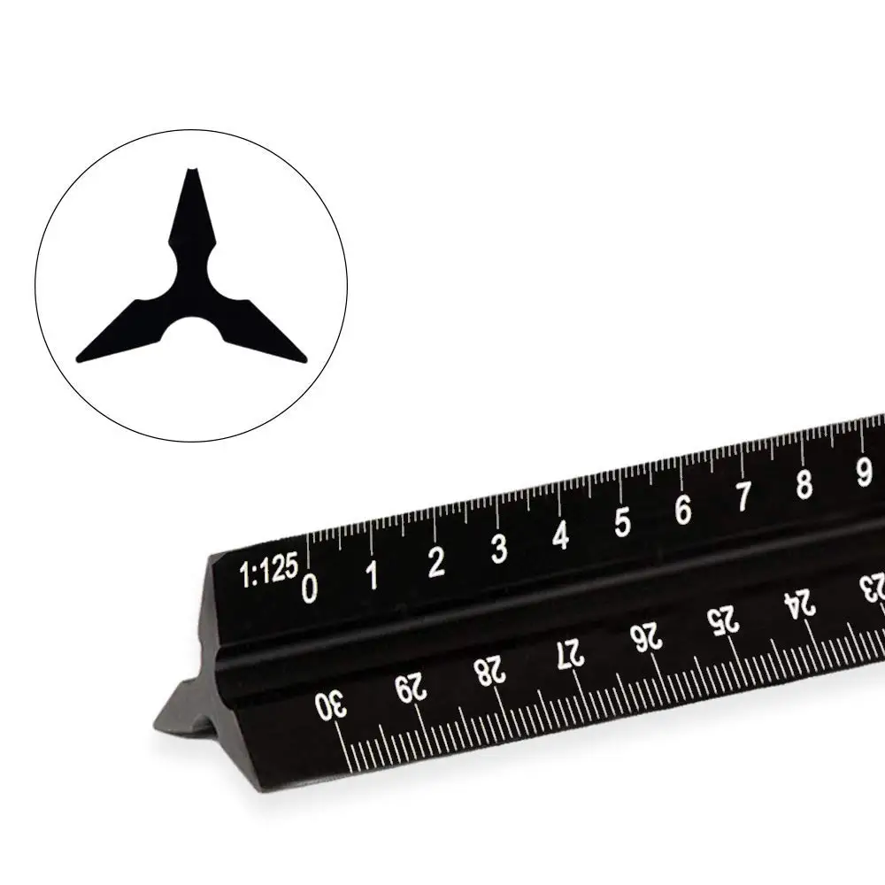 Escala em alumínio com 30 cm