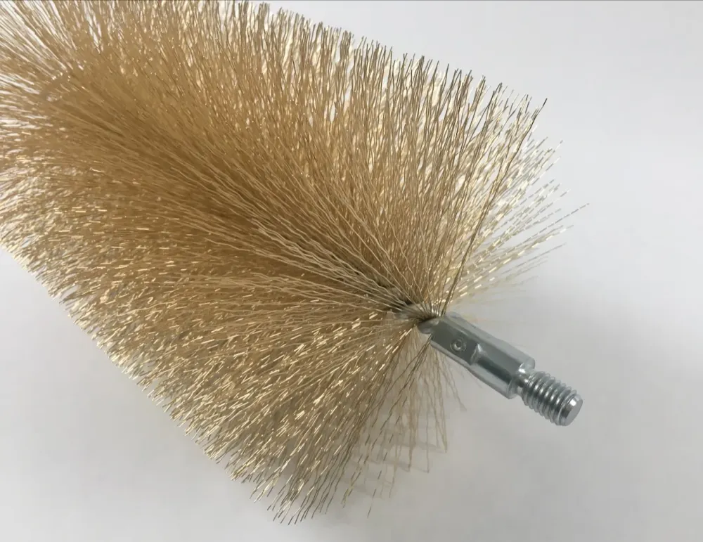 Escova cabeç de 130 mm de tubo escova o fio de ço com rosca externa M10