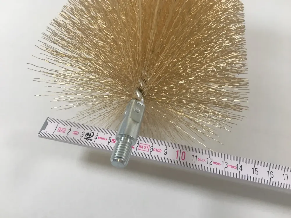 Escova cabeç de 130 mm de tubo escova o fio de ço com rosca externa M10