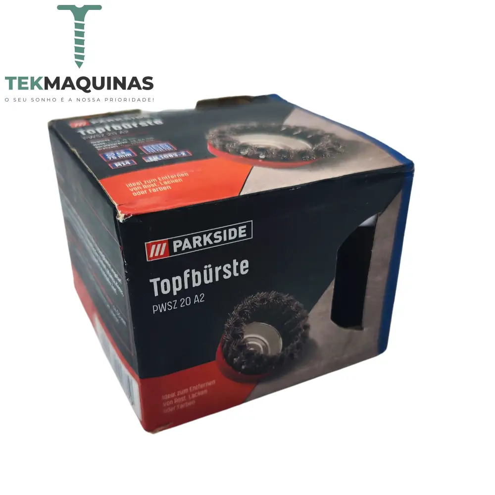 Escova de ço copo 75mm Para rebarbadoras parkside