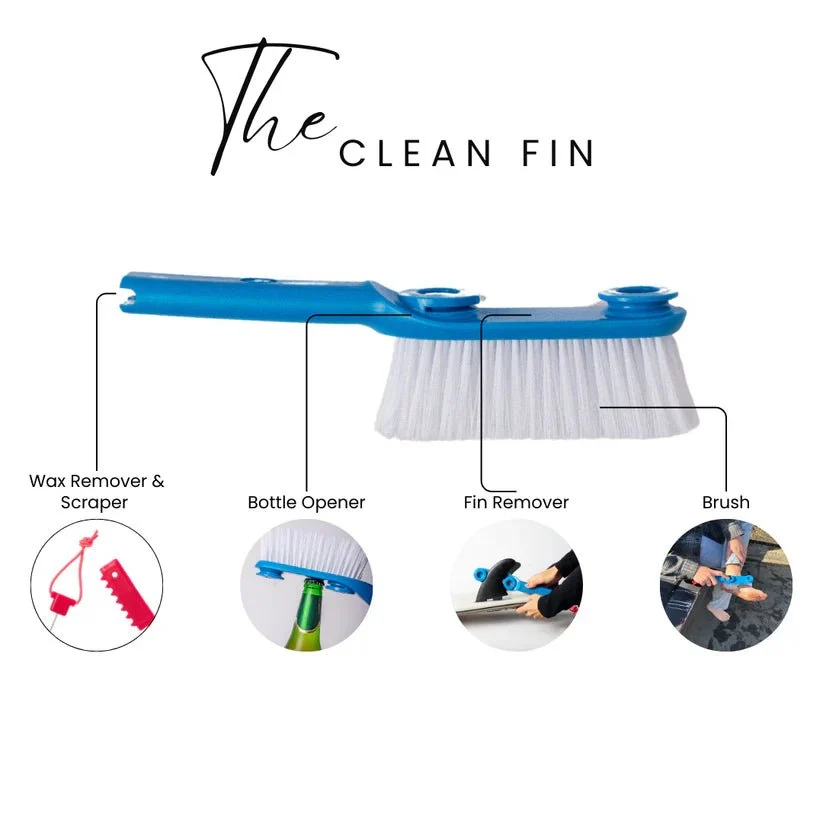 Escova de Surf Clean Fin - Escova Multifuncional de Surf