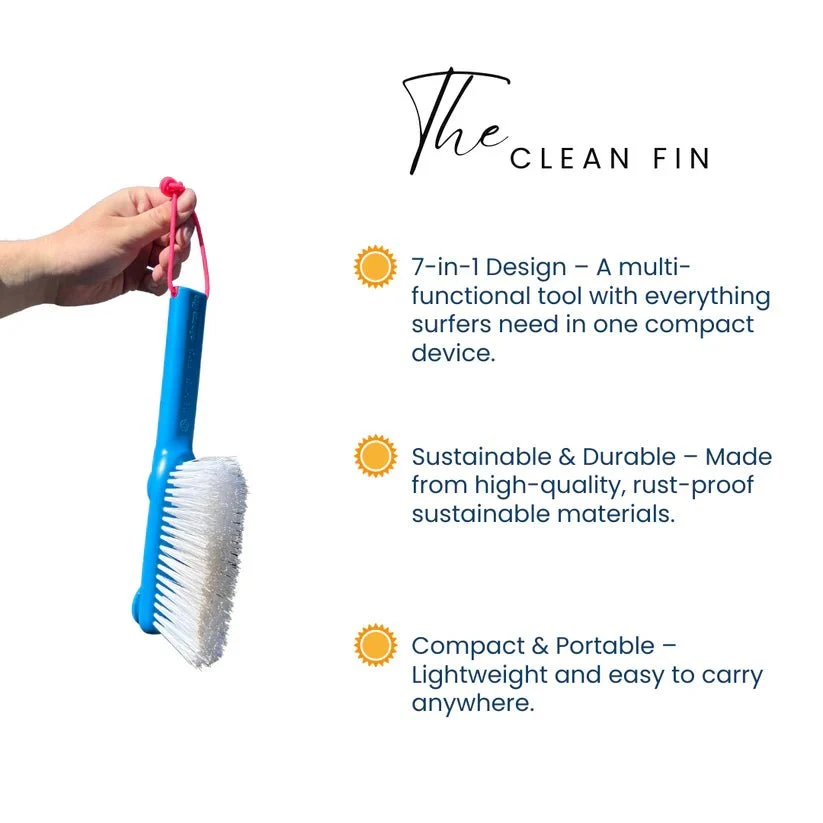 Escova de Surf Clean Fin - Escova Multifuncional de Surf