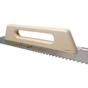 Espátula de ço inox cabo fechado de madeira 48cm dente 6x6 Rubi 65958