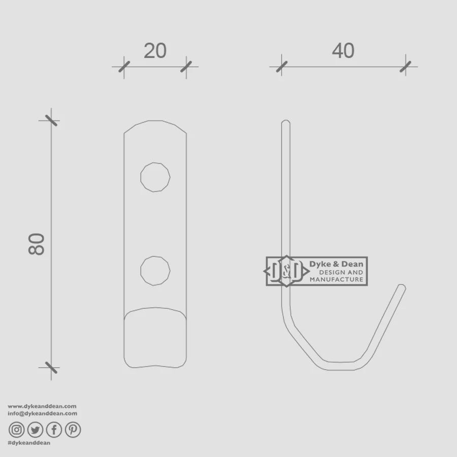 SCHOOL SINGLE WALL HOOK ESSEM DESIGN