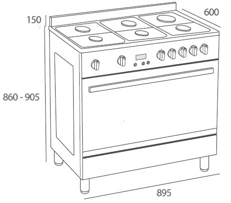 Estufa de Piso FS3RS966GGX TEKA.