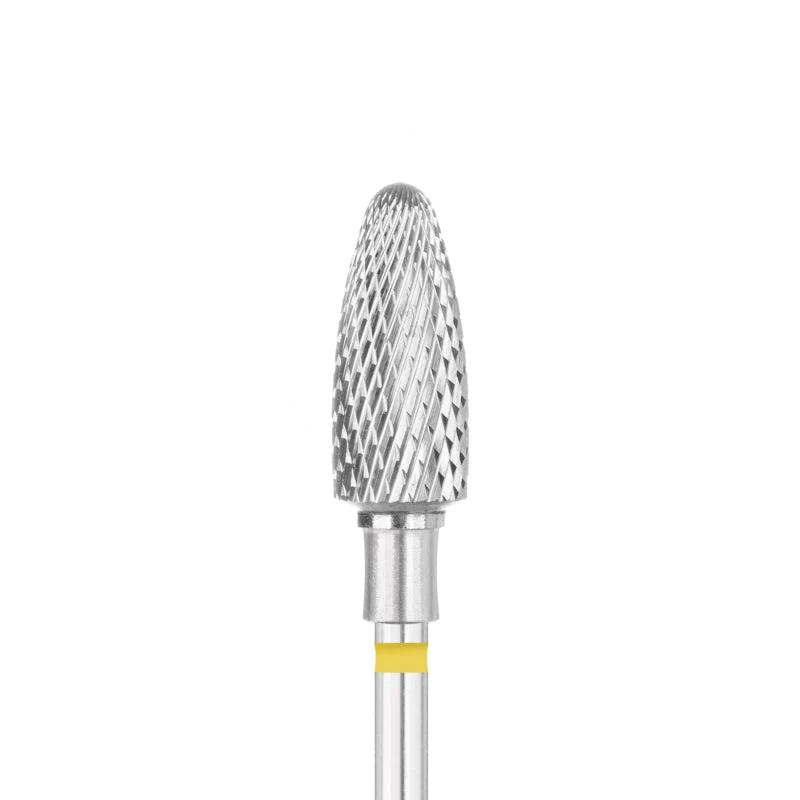 EXO PRO Broca Oval para Unhas com Revestimento de Diamante 6,0 mm Fina Cruzada (Amarela)