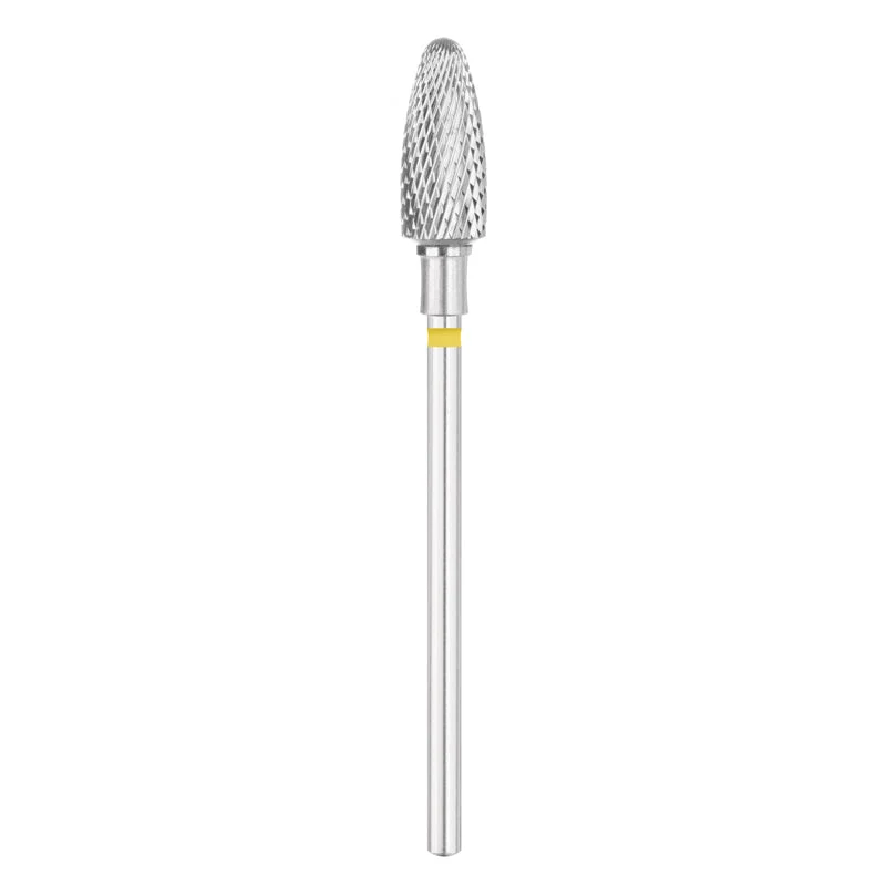 EXO PRO Broca Oval para Unhas com Revestimento de Diamante 6,0 mm Fina Cruzada (Amarela)