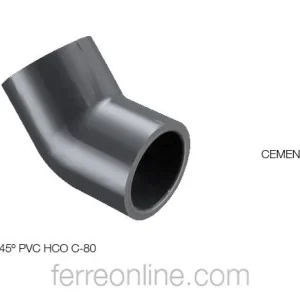 CODO PVC HIDRAULICO C-80 75MM 3" X 45 Ferreonline (Ferremateriales La Mexicana)
