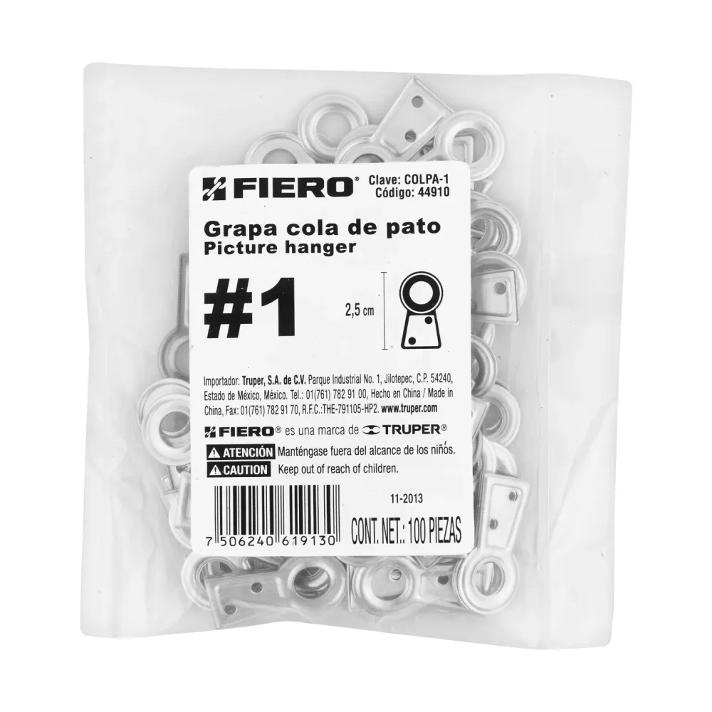 Cola de Pato Fiero # 1 Bolsa 100 Piezas