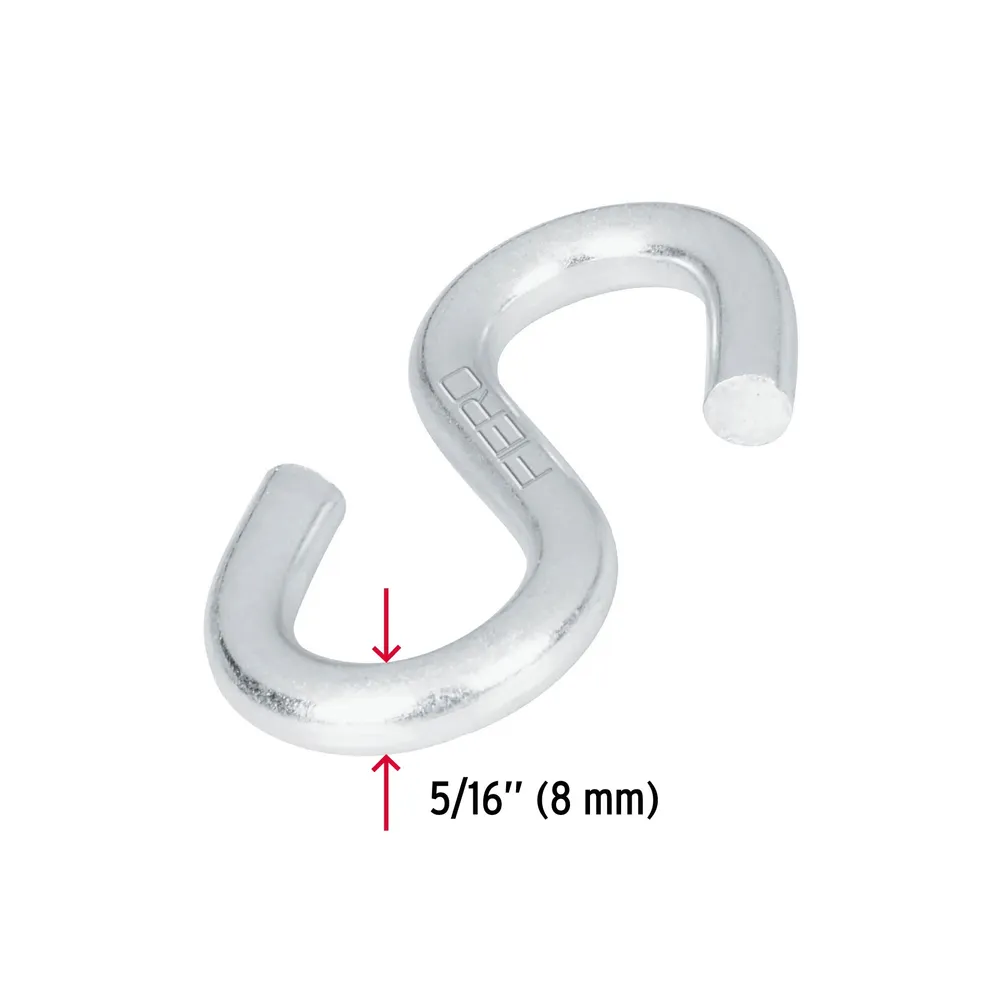 Gancho "S" de Acero para Cable Fiero 5/16"
