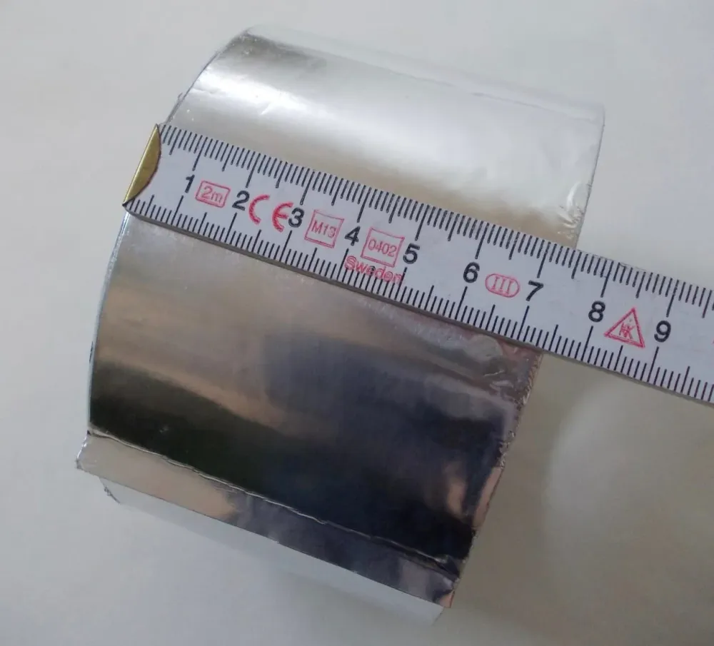 Fita adesiva de alumínio 7,5 cm de largura 45m