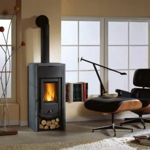 Fogão de La Nordica Asia 6kW com pedra vulcânica