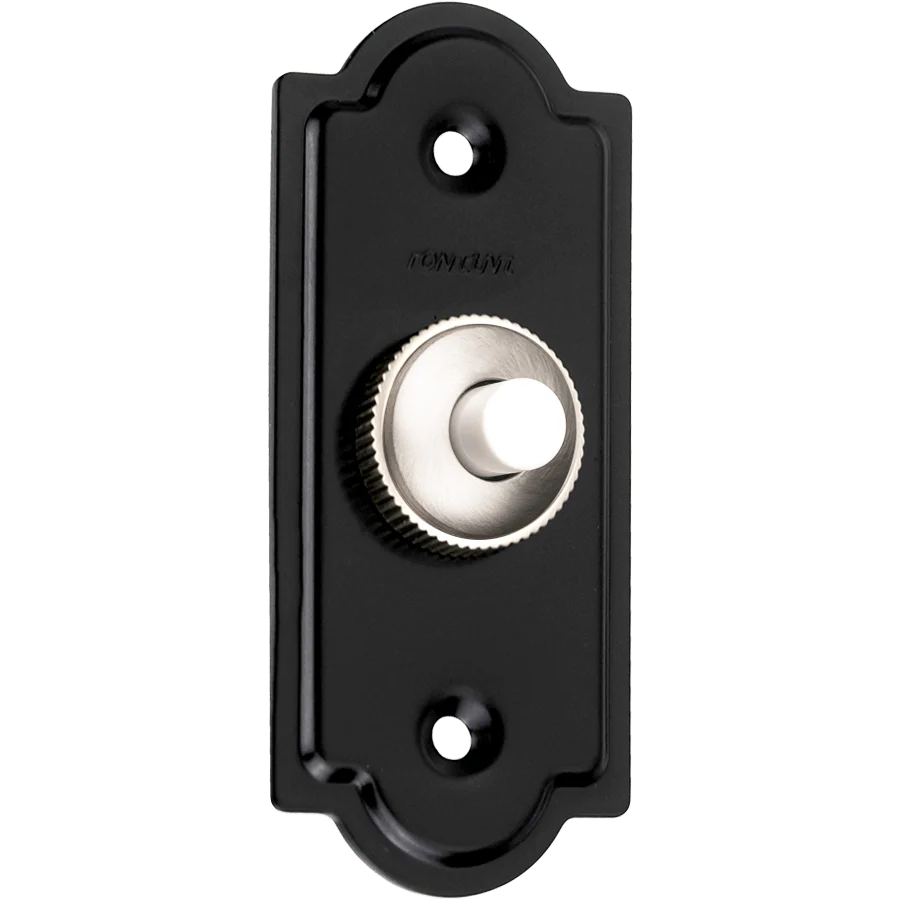 BLACK / STEEL BUTTON BUTTON DOORBELL FONTINI