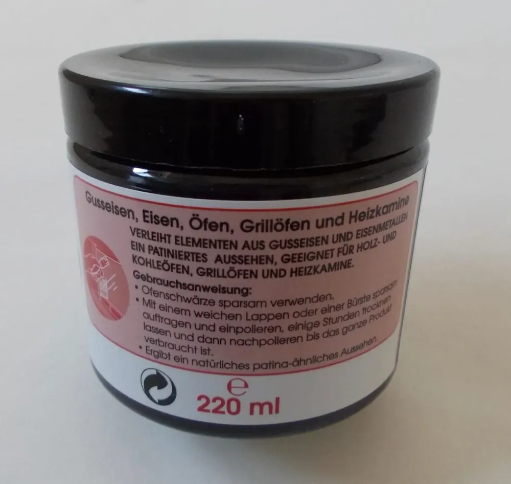 Forno preto preto resistente calor 220ml