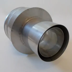 Forro de parede dupla NW 80 mm para tubo de fumaç no ço inoxidável lateral de 130 soquete NW 130