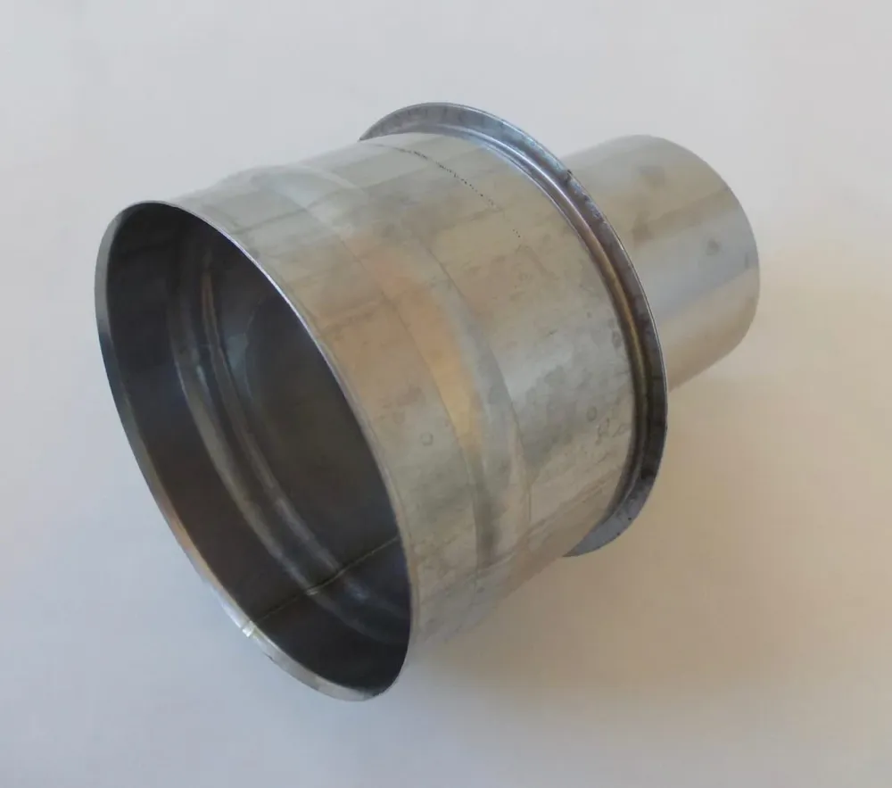 Forro de parede dupla NW 80 mm para tubo de fumaç no ço inoxidável lateral de 130 soquete NW 130