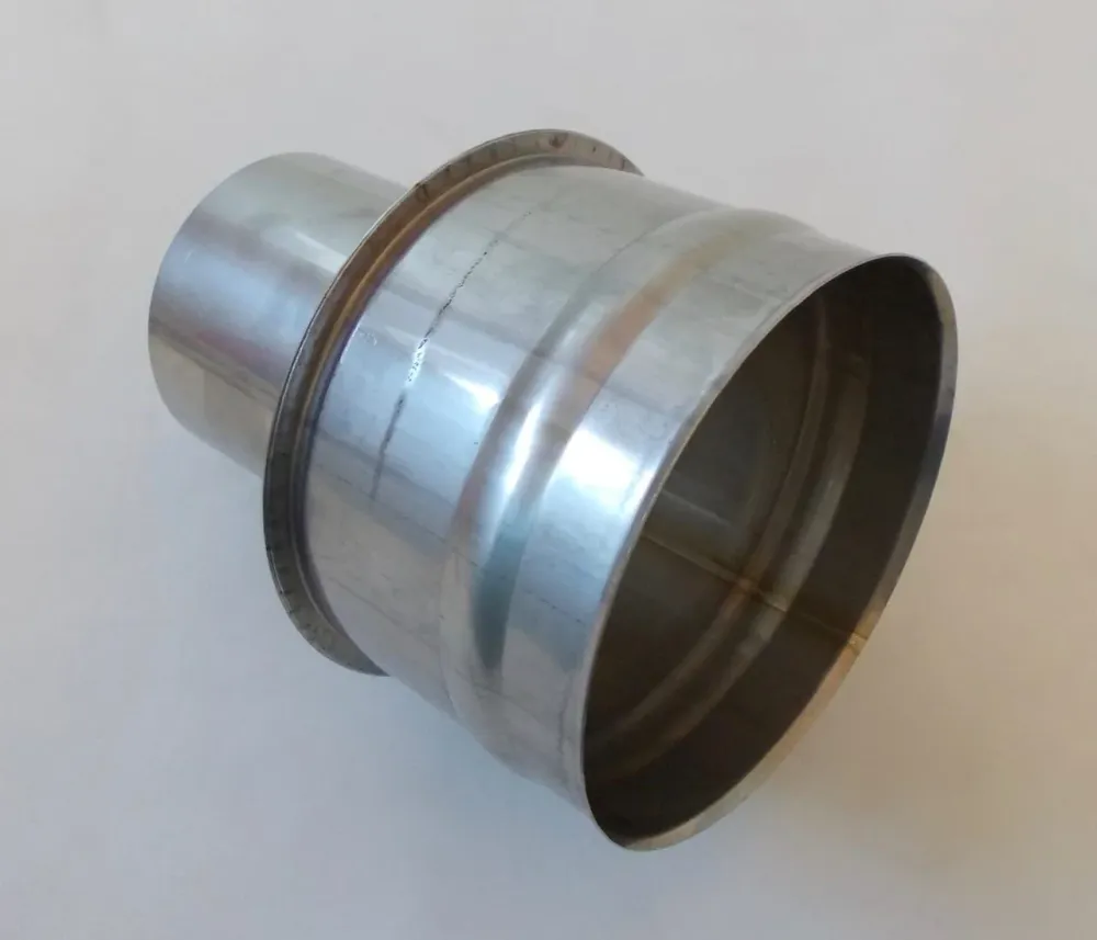 Forro de parede dupla NW 80 mm para tubo de fumaç no ço inoxidável lateral de 130 soquete NW 130