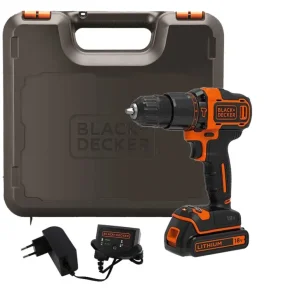 Furadeira Black+Decker BDCHD18K 18V + carregador + 1 bateria