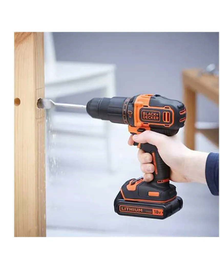 Furadeira Black+Decker BDCHD18K 18V + carregador + 1 bateria
