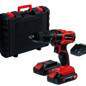 Furadeira de impacto 18V Li-i com 2 pilhas + carregador + mala Einhell TC-CD 18-2