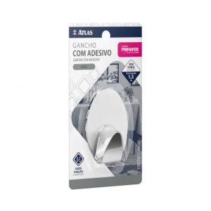 Gancho Adesivo Inox 1,5kg C/ 1 Pc