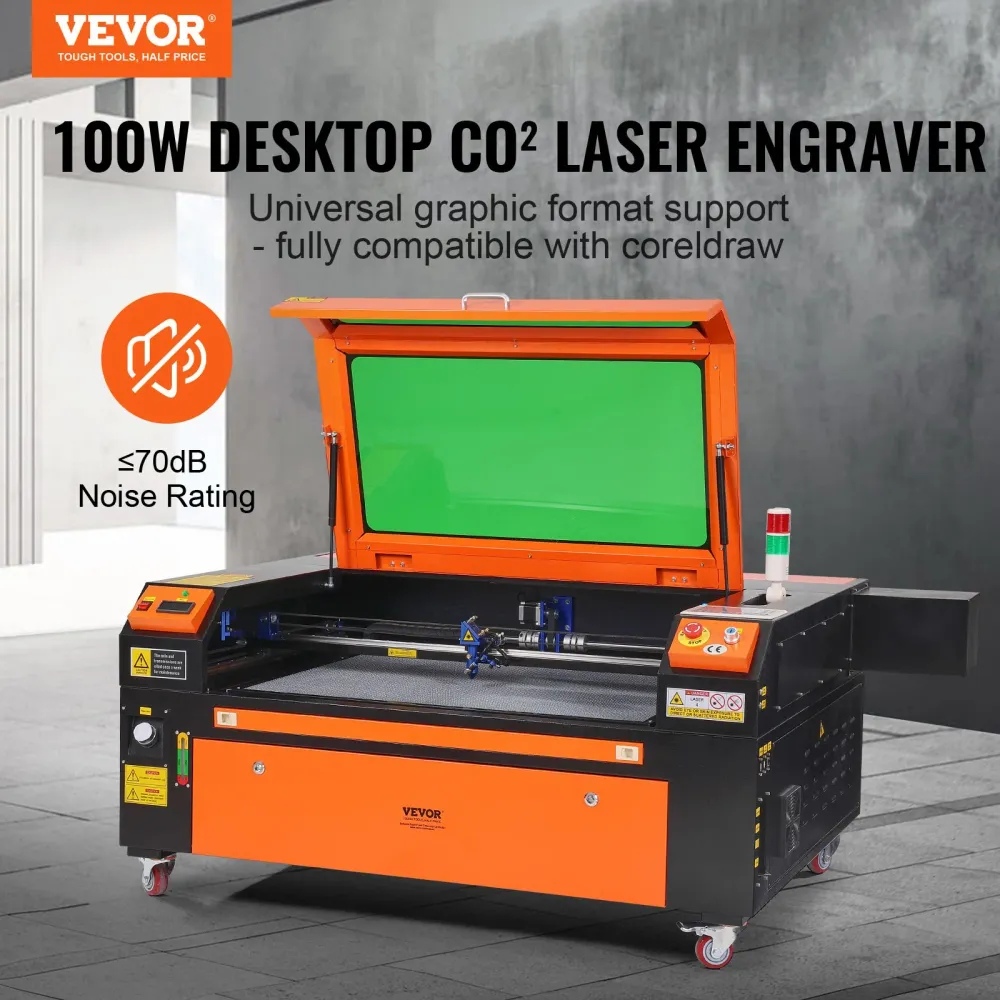 Gravadora Laser CO2 VEVOR 100W 600x900mm Alta Velocidade