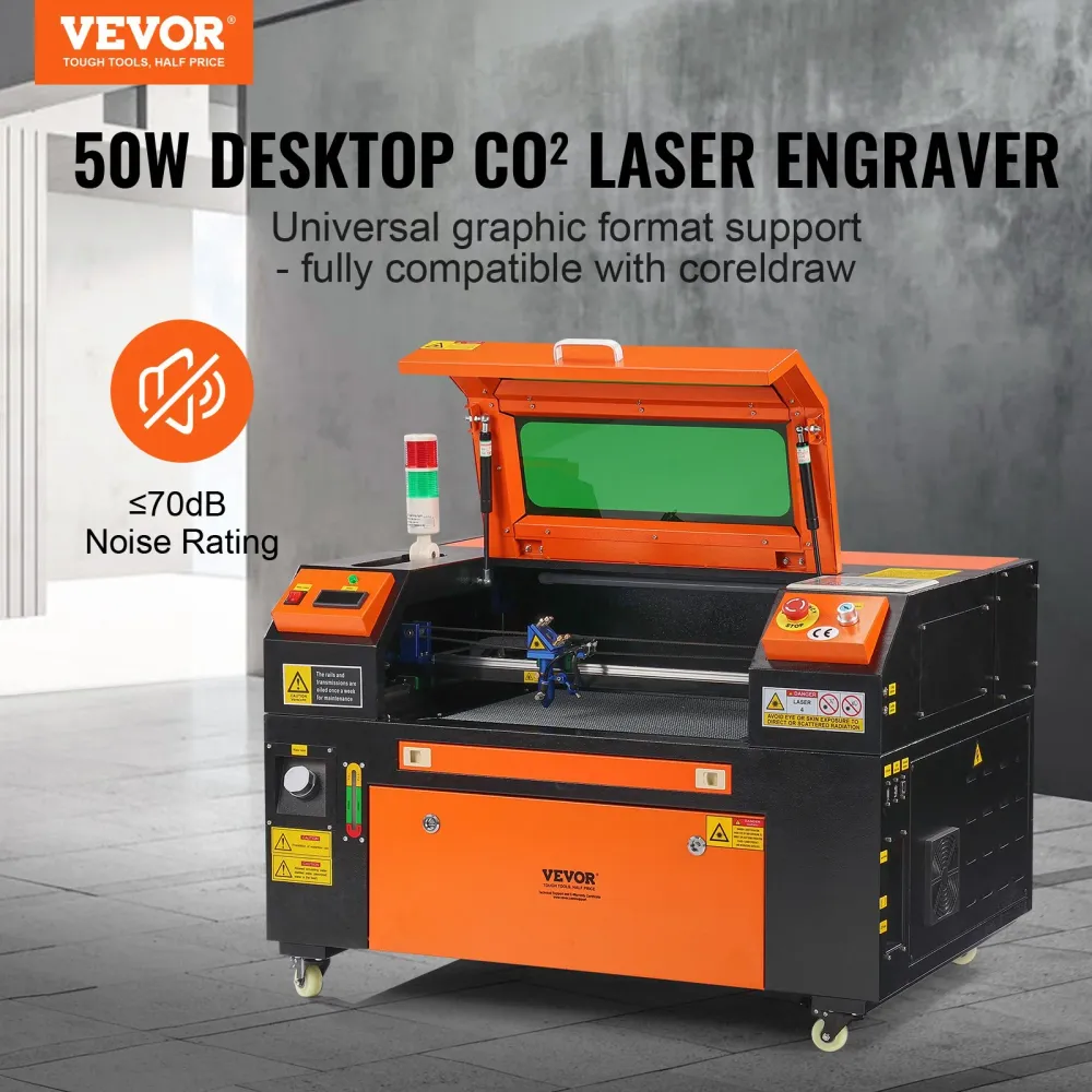 Gravadora Laser CO2 VEVOR 50W 300x500mm Alta Precisão