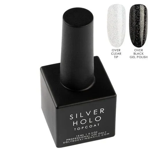 HOLO TOP COAT 15ml UGLY DUCKLING Silver Home of Deva