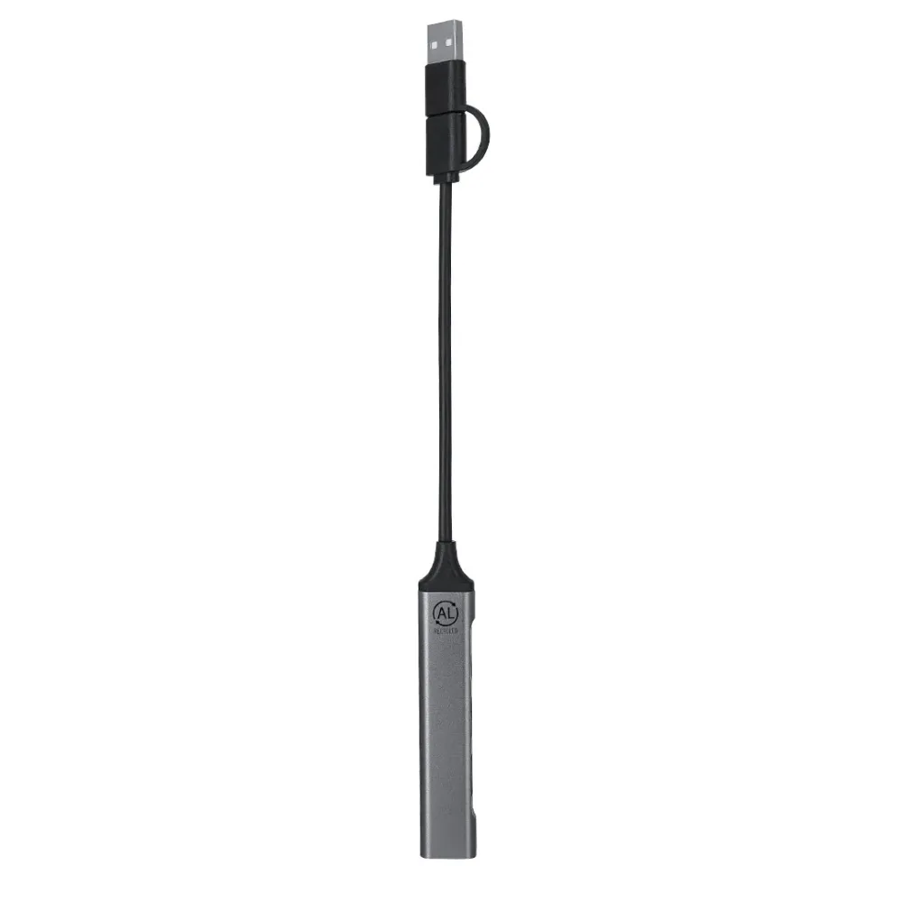 Hub USB em Alumínio Reciclado com 4 Portas Dual USB-C
