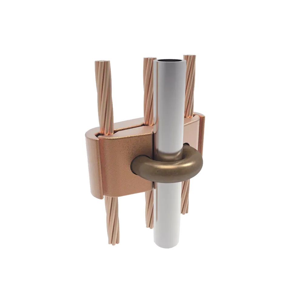 Conector Mecnico para 3 Cables para Calibre 4 AWG - 2/0 AWG Tubera de 3/8" o Varilla 5/8" - 3/4" Perno 3/8". HUBBELL B...