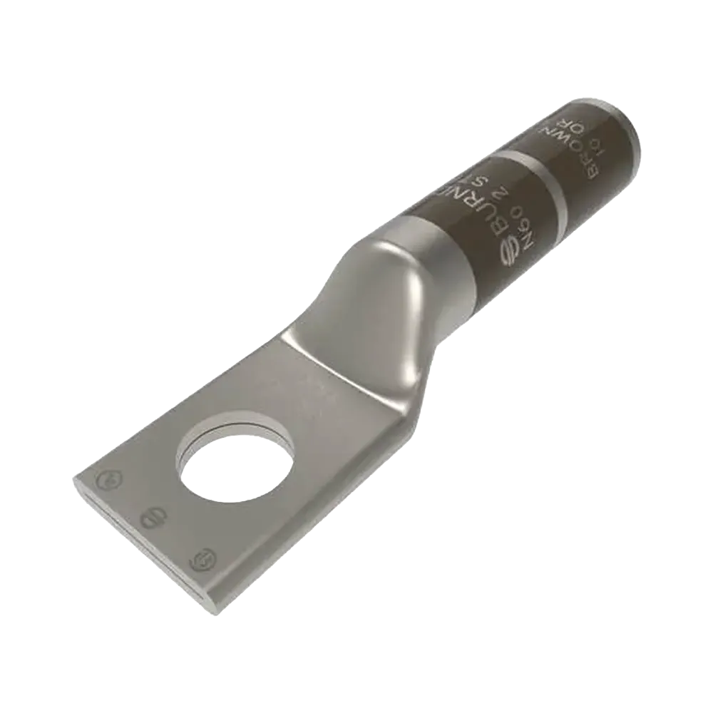 Terminal de Compresión de Ojillo para Tornillo 1/4 y Cable 2 AWG. HUBBELL BURNDY